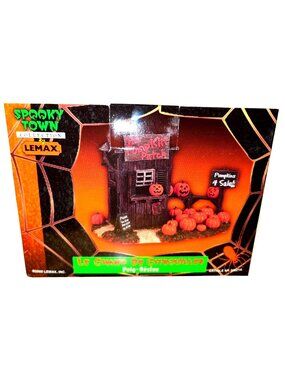 Spooky Town Lemax 2000 The Pumpkin Patch Polyresin Halloween Village Decor